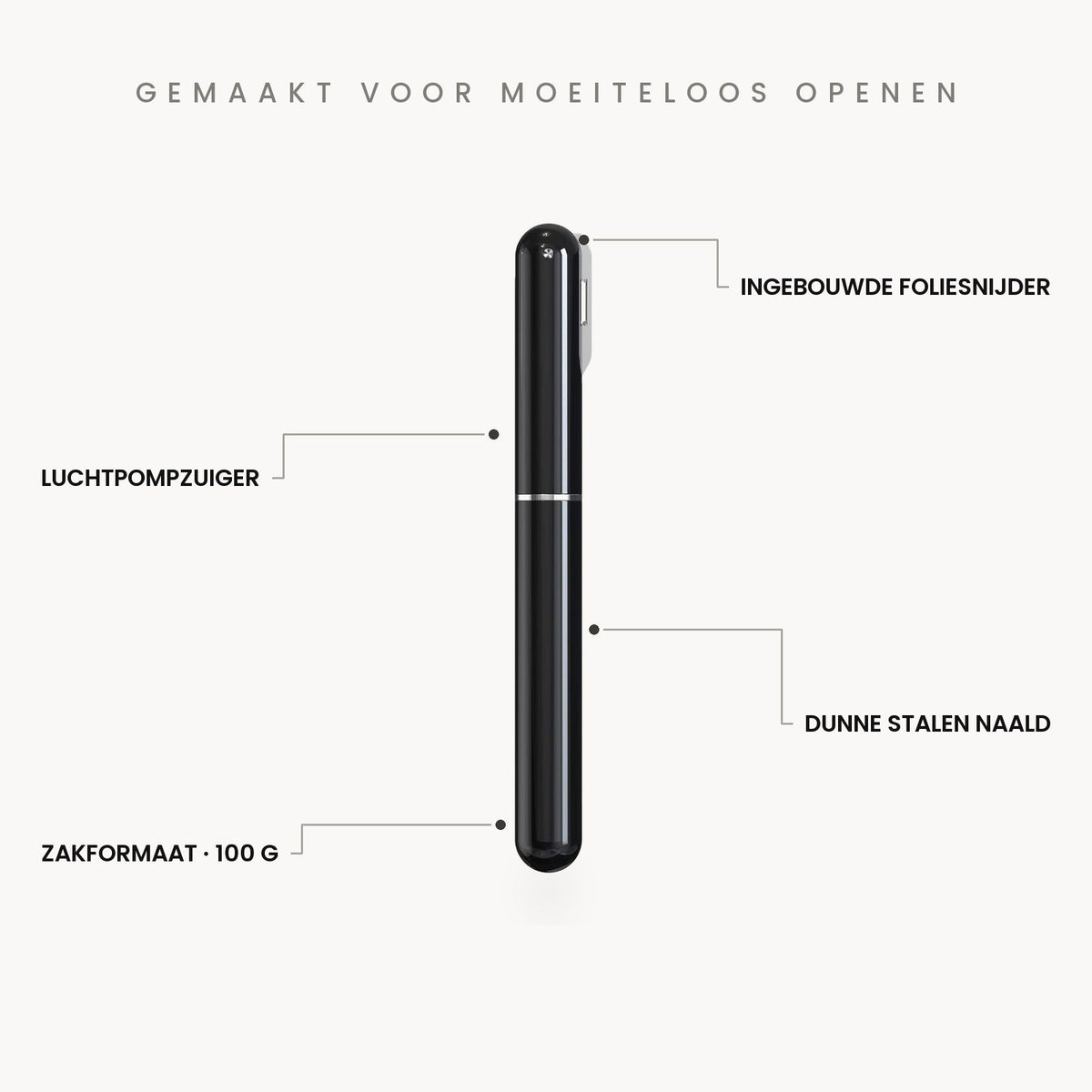 AeroPop wijnopener